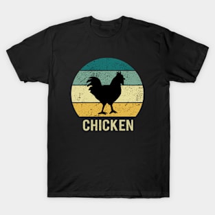 Chicken At Sunset A Gift For Chickens Lovers T-Shirt